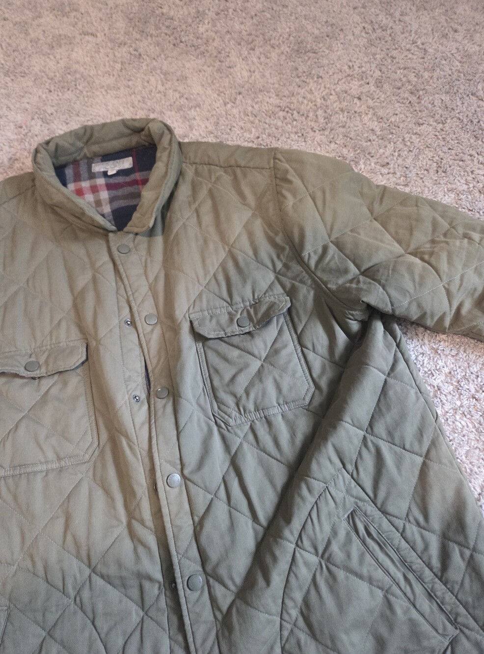 Ocean And Cost Quilted Jacket Olive XL